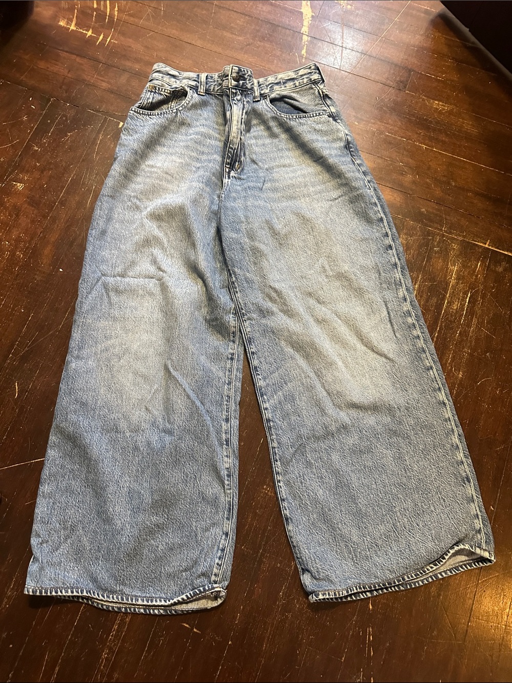 Madewell Light Blue Airy Denim Wide-Leg High-Rise Jeans
